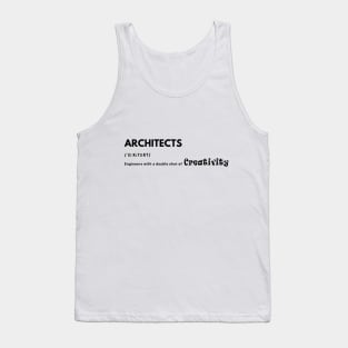 Architects X Engineers. Black Letters Tank Top